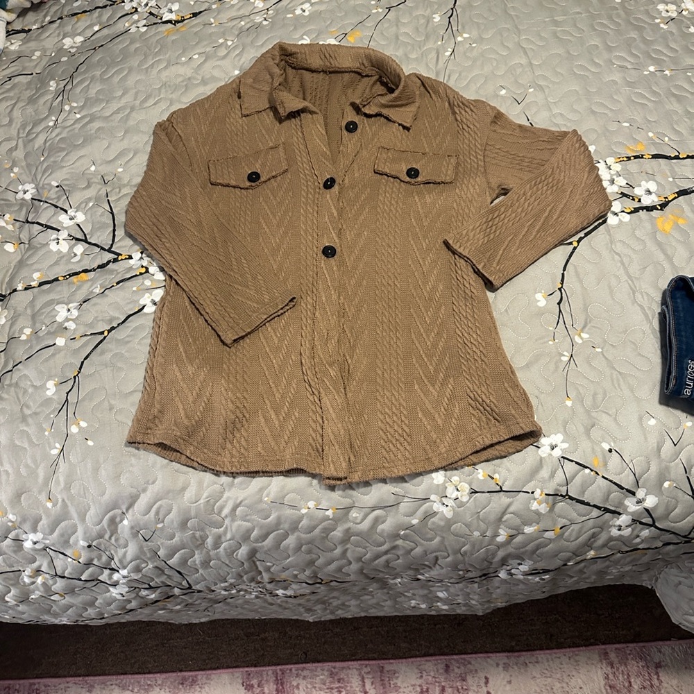 Women's Brown Cardigan Size Small - Picture 7 of 7